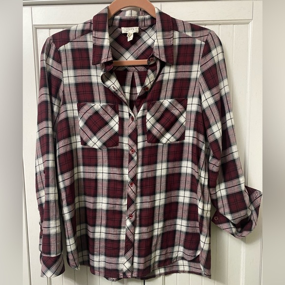 Soft Joie Plaid Button Up - Picture 1 of 5